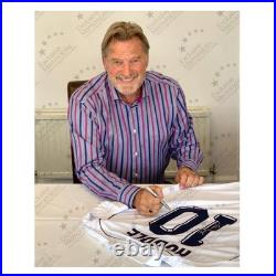 Glenn Hoddle Signed Tottenham Hotspur 1986 Shirt. Number 10. Standard Frame
