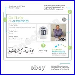 Glenn Hoddle Signed Tottenham Hotspur 1986 Shirt. Number 10. Standard Frame