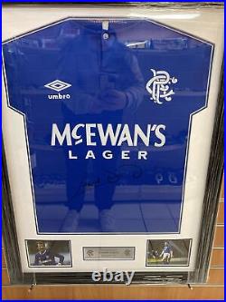 Graeme Souness Signed Rangers Home Shirt Football Framed Picture Display COA