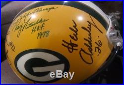 Green Bay Packers legends signed full size helmet Bart Starr, Hornung, Nitschke+