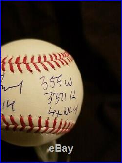 Greg Maddux Signed Baseball With 7 Inscriptions MLB COA Atlanta Braves