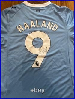 Haaland signed Man City Home Shirt with COA included