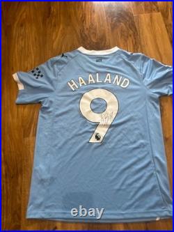 Haaland signed Man City Home Shirt with COA included