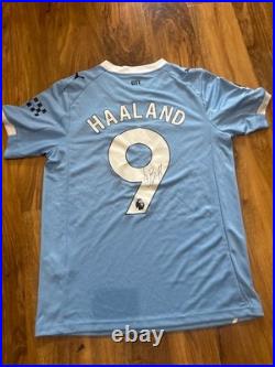 Haaland signed Man City Home Shirt with COA included
