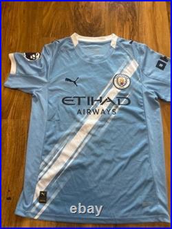 Haaland signed Man City Home Shirt with COA included