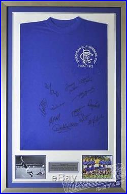 Hand Signed & Framed Rangers European Cup Shirt 1972 Winners