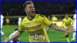 Hand Signed JAKUB BLASZCZYKOWSKI Dortmund Retro Home Shirt UCL Proof