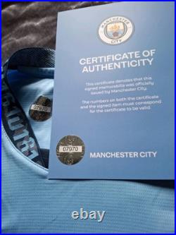 Hand Signed Jack Grealish Manchester City Shirt With Club Coa Hand Signed Jack Grealish Manchester City Shirt With Club Coa