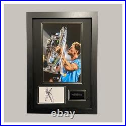 Hand Signed John Stones Champions League Winner Display Manchester City + Coa
