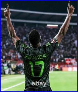 Hand Signed KELECHI IHEANACHO Celtic Football Away Shirt Proof