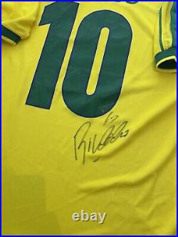 Hand Signed Rivaldo Brazil 1998 Legend Shirt With Coa Included