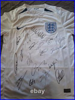 Hand Signed Squad England Shirt With Fa Coa