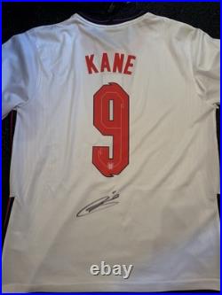 Harry Kane Signed England Shirt With COA Bayern Munich