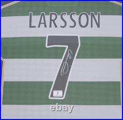 Henrik Larsson Signed & Framed Celtic Shirt With Icons Authentication
