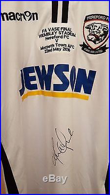 Hereford FC, Signed Rob Purdie, Wembley FA Vase Final Unworn'Replacement' Shirt