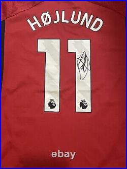 Hojlund Signed Shirt With Proof