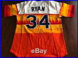 Houston Astros 1984 Game Used Signed Nolan Ryan Rainbow Baseball Jersey MEARS 10