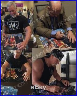 Hulk Hogan Kevin Nash Scott Hall Mean Gene Signed NWO 16x20 Photo JSA WWE WCW