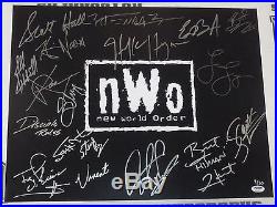 Hulk Hogan Scott Hall Sting Bret Hart +14 Signed NWO 16x20 Photo PSA/DNA WWE WCW