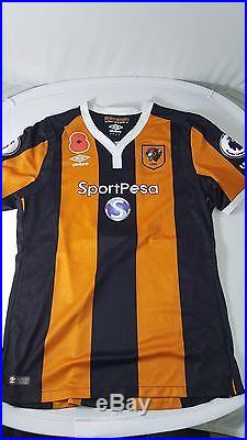 Hull CITY SNODGRASS Poppy Premier League Match Day Shirt MATCH ISSUED AND SIGNED