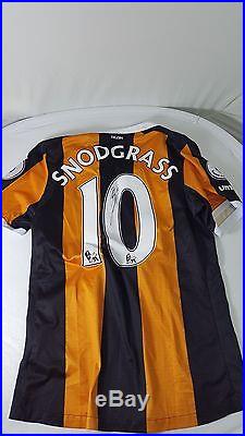 Hull CITY SNODGRASS Poppy Premier League Match Day Shirt MATCH ISSUED AND SIGNED