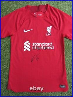 Ibrahima Konate Hand Signed 2022-2023 Liverpool Home Football Shirt Autograph