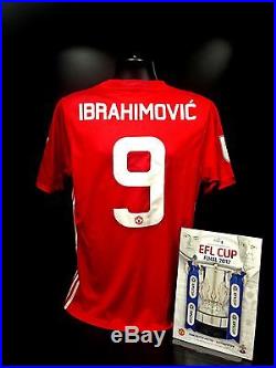 Ibrahimovic Signed Efl Cup Final Shirt 2017 Manchester United Not Match Worn