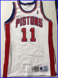 Isiah Thomas 1992-93 Signed Authentic Team Game Jersey Champion Pistons Used
