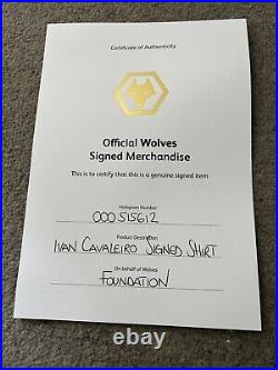 Ivan Cavaleiro Wolves FC Signed Match Worn Home Shirt With COA