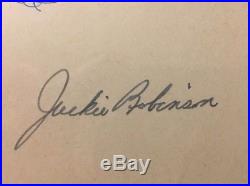 JACKIE ROBINSON Signed Autographed Baseball Postcard PSA/DNA Brooklyn Dodgers