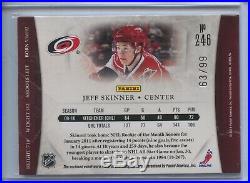 JEFF SKINNER 10-11 DOMINION #246 AUTO ROOKIE 3 CLR PATCH 63/99 RC Hard Signed