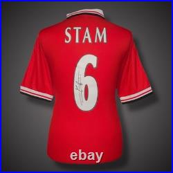 Jaap Stam Hand Signed Manchester Untied Football Shirt £299