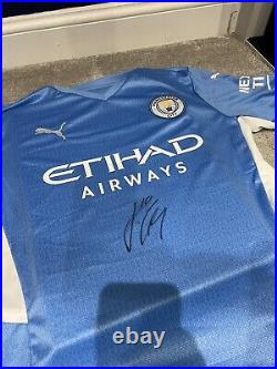 Jack Grealish Manchester City 2021-22 Signed Football Shirt with Authenticity
