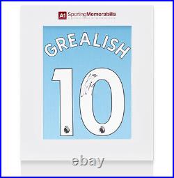 Jack Grealish Signed Manchester City Shirt 2021-2022, Home, Number 10 Gift B