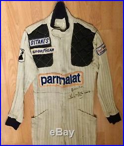 Jacques Laffite Race-worn & Signed Stand21 Ligier Formula 1 Driver Suit F1 1978
