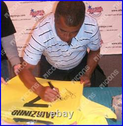 Jairzinho Back Signed Retro Brazil Home Shirt In Deluxe Packaging Autograph