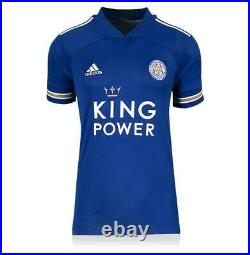 James Maddison Back Signed Leicester City 2020-21 Home Shirt In Deluxe Packaging