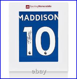 James Maddison Signed Leicester City Shirt 2020-2021, Number 10 Gift Box