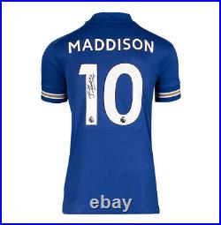 James Maddison Signed Leicester City Shirt 2020-2021, Number 10 Gift Box