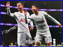 James Maddison Signed Tottenham Hotspur Football Photograph See Proof + Coa