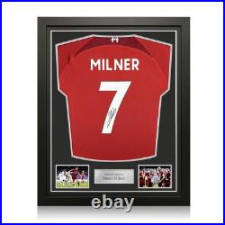 James Milner Signed Liverpool 2022-23 Football Shirt. Standard Frame