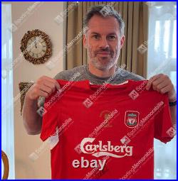 Jamie Carragher Signed Liverpool Shirt Istanbul 2005 Champions League Final