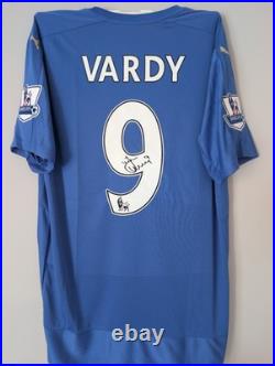 Jamie Vardy Signed Leicester City 2016 Winners Shirt Printed Autograph