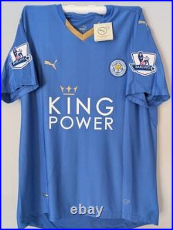 Jamie Vardy Signed Leicester City 2016 Winners Shirt Printed Autograph
