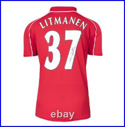 Jari Litmanen Signed Liverpool Shirt 2000-2001 Number 37 Gift Box