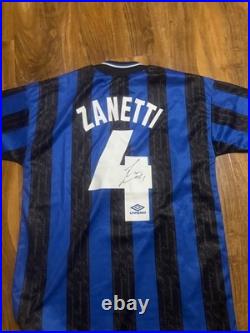 Javier Zanetti Signed Inter Milan Home Shirt With COA Included