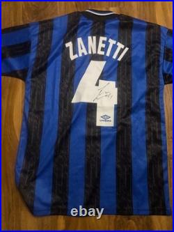 Javier Zanetti Signed Inter Milan Home Shirt With COA Included