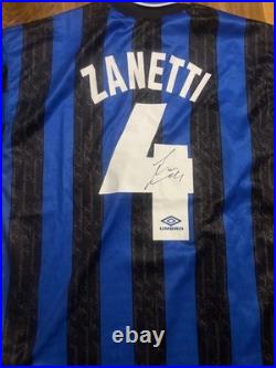 Javier Zanetti Signed Inter Milan Home Shirt With COA Included