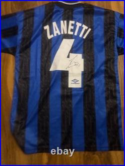 Javier Zanetti Signed Inter Milan Home Shirt With COA Included