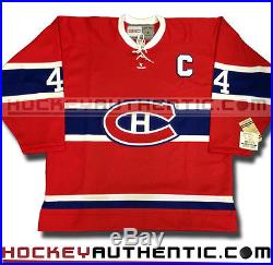 Jean Beliveau Signed Montreal Canadiens 1968 CCM Vintage Jersey